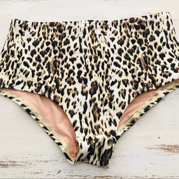 J. Crew Other - Nwt J.Crew High Waisted Leopard Bikini Bottom